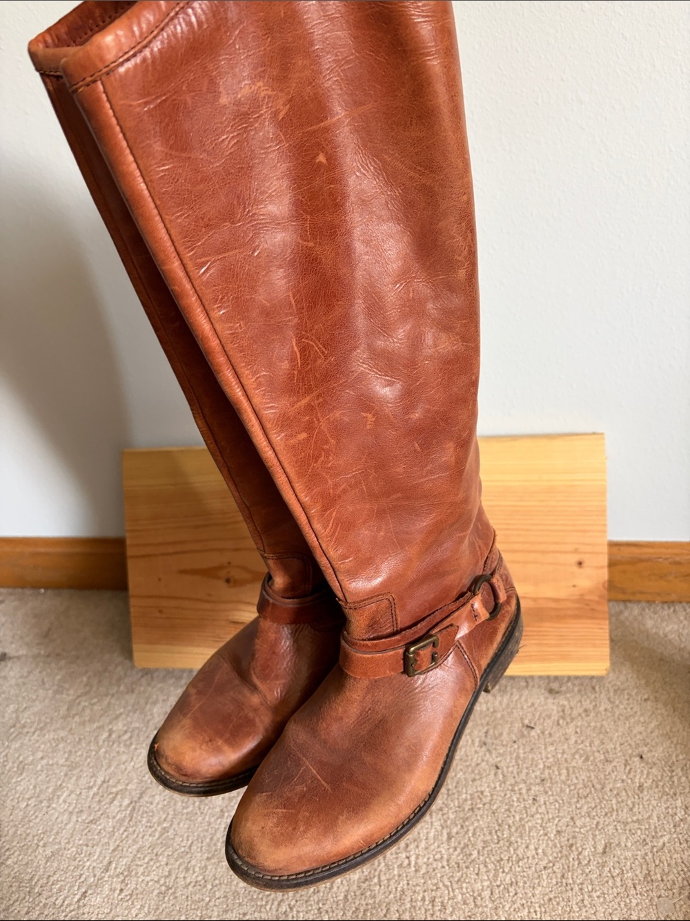 hinge Tall Riding Boots Brown